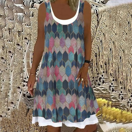amlbb Summer Dresses for Women 2023 Women s Summer Fashion Round Neck Printed Sleeveless Pullover Dress Dresses on Clearance
amlbb Summer Dresses for Women 2023 Women s Summer Fashion Round Neck Printed Sleeveless Pullover Dress Dresses on Clearance