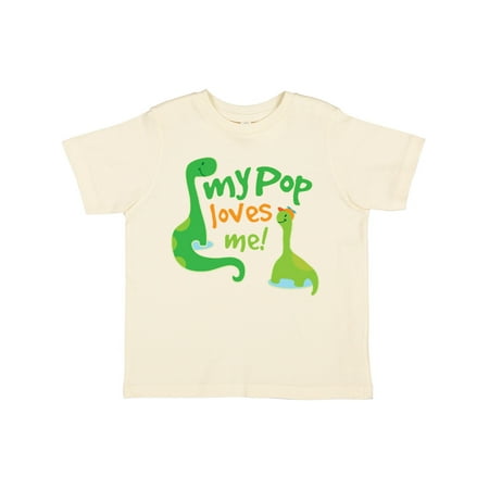 Inktastic My Pop Loves Me Dinosaur Gift Toddler Boy Girl T-Shirt