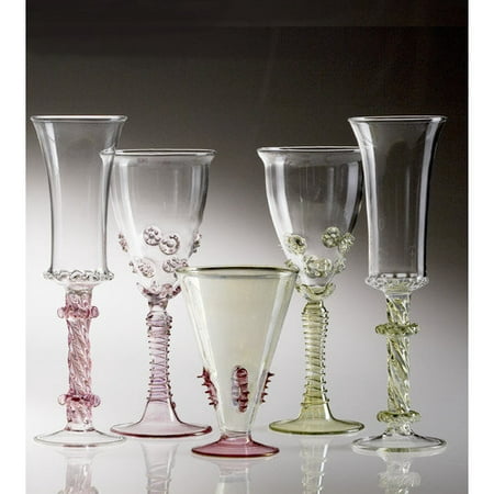 Abigails Ophelia 5 Piece Wine Glass and Champagne Flute Set (Set of 4)