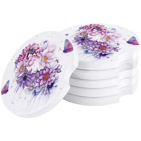 FMSHPON Spring Purple Pink Watercolor Flower Butterfly Set of 4 Car Coaster for Drinks Absorbent Ceramic Stone Coasters Cup Mat with Cork Base for Home Kitchen Room Coffee Table Bar Decor
FMSHPON Spring Purple Pink Watercolor Flower Butterfly Set of 4 Car Coaster for Drinks Absorbent Ceramic Stone Coasters Cup Mat with Cork Base for Home Kitchen Room Coffee Table Bar Decor