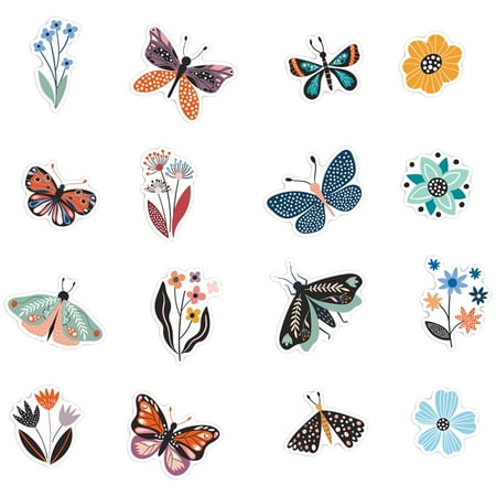 16pcs Butterfly and Flower Fridge Magnets Nature Theme Whiteboard Magnets