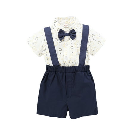 KAMAKID Toddler Baby Boys Formal Set Bowtie Romper Top+Suspender Shorts Gentleman Outfit
KAMAKID Toddler Baby Boys Formal Set Bowtie Romper Top+Suspender Shorts Gentleman Outfit