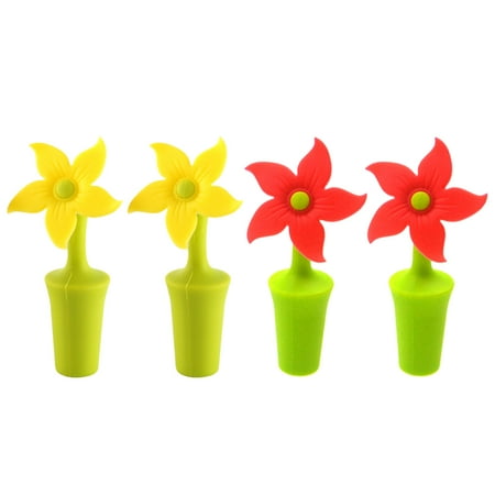 Frcolor 4PCS Creative Silicone Wine Bottle Stoppers Flower Shape Champagne Stopper Beverage Closure for Bar Club Party (2PCS Red 2PCS Yellow)
Frcolor 4PCS Creative Silicone Wine Bottle Stoppers Flower Shape Champagne Stopper Beverage Closure for Bar Club Party (2PCS Red 2PCS Yellow)