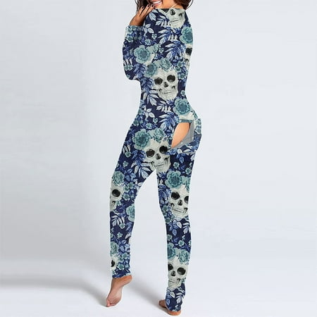 TMOYZQ Halloween Women s Sexy Jumpsuit Sleepwear Bandage Long Sleeve Onesies Pajamas V-Neck Button-down Bodysuit Skull Pumpkin Printed Functional Back Flap Adults Underwear Rompers Overalls
TMOYZQ Halloween Women s Sexy Jumpsuit Sleepwear Bandage Long Sleeve Onesies Pajamas V-Neck Button-down Bodysuit Skull Pumpkin Printed Functional Back Flap Adults Underwear Rompers Overalls