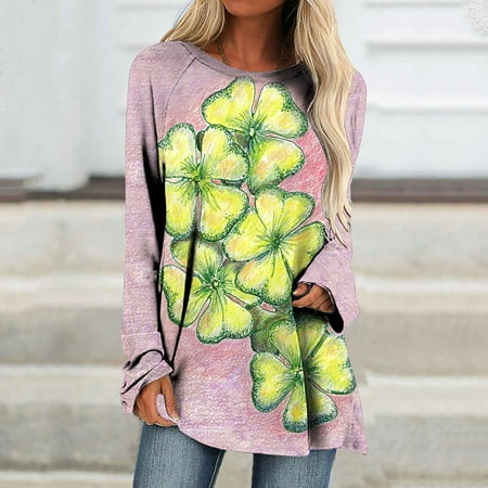 Ayolanni St Patricks Day Scrub Tops for Women Fashion St. Patrick s Day Printed Loose Tops Long Sleeve T-Shirts Crewneck Blouse
Ayolanni St Patricks Day Scrub Tops for Women Fashion St. Patrick s Day Printed Loose Tops Long Sleeve T-Shirts Crewneck Blouse