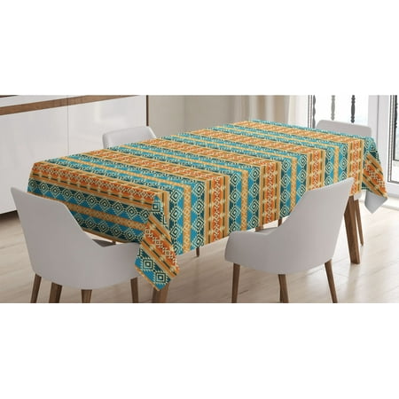 Southwestern Tablecloth Striped Backdrop with Geometric Tribal Motifs Native Mexican Cultural Heritage Rectangle Satin Table Cover for Dining Room and Kitchen 60 X 84 Multicolor by Ambesonne
Southwestern Tablecloth Striped Backdrop with Geometric Tribal Motifs Native Mexican Cultural Heritage Rectangle Satin Table Cover for Dining Room and Kitchen 60 X 84 Multicolor by Ambesonne