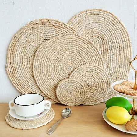 Realyc Insulation Pad Decorative Heat Resistant Unique Hand Woven Dining Table Mat Hot Insulation Pot Holder
Realyc Insulation Pad Decorative Heat Resistant Unique Hand Woven Dining Table Mat Hot Insulation Pot Holder