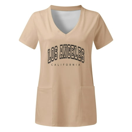 Women Scrubs Tops Plus Size Top V Neck Short Sleeved Pockets Prints T Shirt Nurse Workwear
Women Scrubs Tops Plus Size Top V Neck Short Sleeved Pockets Prints T Shirt Nurse Workwear