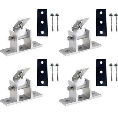 

1/2/4sets Solar Panel Rotatable Elevation with Angle Bracket Roof Mounting Attachment Adjustable End Clamps Panel Clamps