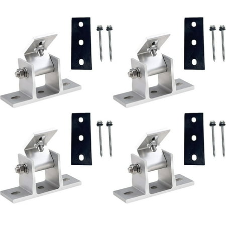 

1/2/4sets Solar Panel Rotatable Elevation with Angle Bracket Roof Mounting Attachment Adjustable End Clamps Panel Clamps