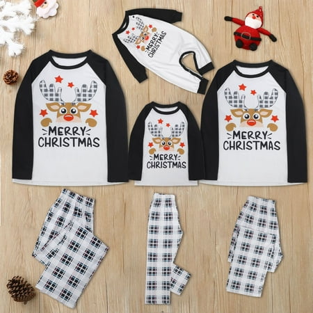 Matching Family Pajamas Sets Christmas Deer Letter Print Top And Plaid Pants Sleepwear For Kids
Matching Family Pajamas Sets Christmas Deer Letter Print Top And Plaid Pants Sleepwear For Kids