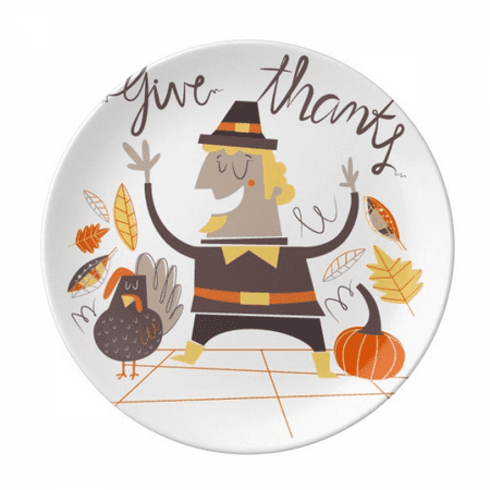 Thanksgiving Day Cartoon Man Pattern Plate Decorative Porcelain Salver Tableware Dinner Dish
Thanksgiving Day Cartoon Man Pattern Plate Decorative Porcelain Salver Tableware Dinner Dish