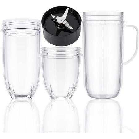 4Pcs MB Blender Replacement Set 22Oz/16Oz/12Oz Cup and Cross Blade Compatible for Magic 250 Watt Blenders Mb1001 Series
4Pcs MB Blender Replacement Set 22Oz/16Oz/12Oz Cup and Cross Blade Compatible for Magic 250 Watt Blenders Mb1001 Series
