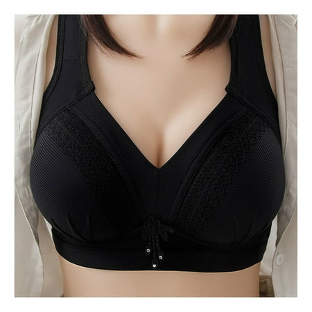Skin-Friendly Cotton Back Button Bra Wireless Underwear Super Thin Breathable Black 36/80BC
Skin-Friendly Cotton Back Button Bra Wireless Underwear Super Thin Breathable Black 36/80BC