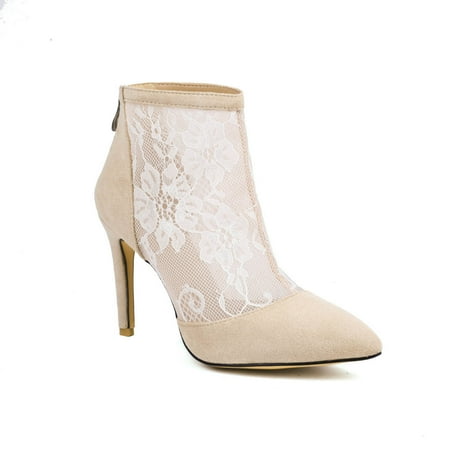 Stamzod Womens Sandals Comfortable Summer Cool Boots Pointed Fine Heels High Heels Mesh Gauze Short Tube Breathable Hollowed Out Shoes Clearance
Stamzod Womens Sandals Comfortable Summer Cool Boots Pointed Fine Heels High Heels Mesh Gauze Short Tube Breathable Hollowed Out Shoes Clearance
