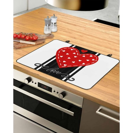 Red Love Heart Valentine s Day Stove Top Covers for Electric Stove Heat Insulation Fireproof Glass Cooktop Cover Counter Top Glass Stove Cover for Prevent Scratches 29 x21 Black Stripes
Red Love Heart Valentine s Day Stove Top Covers for Electric Stove Heat Insulation Fireproof Glass Cooktop Cover Counter Top Glass Stove Cover for Prevent Scratches 29 x21 Black Stripes
