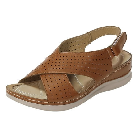 sandals for Women Ladies Fashion Summer Boho Wedge Heel Sponge Hook&Loop Sandals PU Dress Sandals for Women Brown
sandals for Women Ladies Fashion Summer Boho Wedge Heel Sponge Hook&Loop Sandals PU Dress Sandals for Women Brown