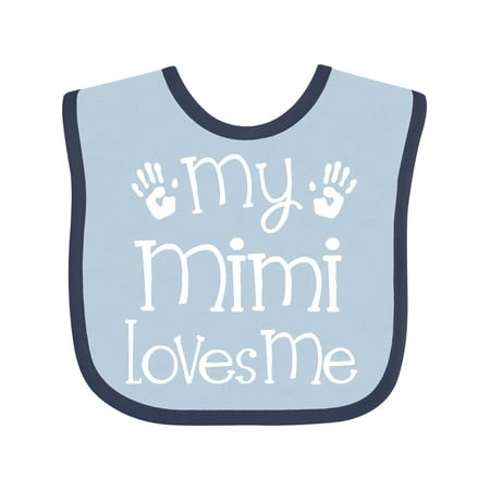Inktastic My Mimi Loves Me Grandkids Gift Baby Boy or Baby Girl Bib