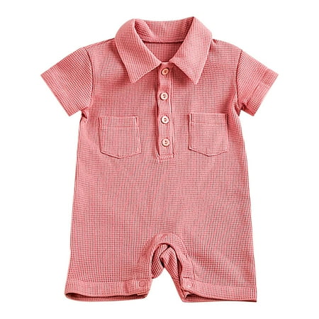 Baby Summer Solid Color Climbing Suit Short Sleeve Lapel Breathable Fabric Casual Romper Newborn Infant Child Clothing Streetwear Kids Dailywear Outwear
Baby Summer Solid Color Climbing Suit Short Sleeve Lapel Breathable Fabric Casual Romper Newborn Infant Child Clothing Streetwear Kids Dailywear Outwear