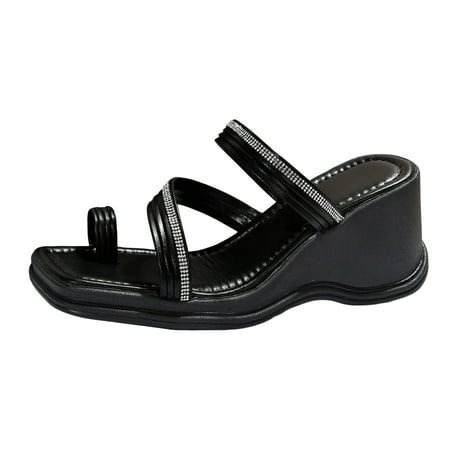 Quealent Adult Women Sandal Womens Sandals Wedge Size 9 Ladies Fashion Summer Leather Rhinestone Decorative Toe Slope Heel Thick Heels Women Sandals Black 7.5
Quealent Adult Women Sandal Womens Sandals Wedge Size 9 Ladies Fashion Summer Leather Rhinestone Decorative Toe Slope Heel Thick Heels Women Sandals Black 7.5