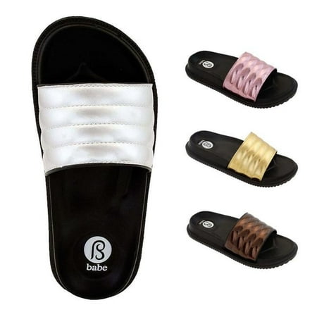 Women Puffy Metallic Slides Assorted Color - Size 6-10 - Pack of 40
Women Puffy Metallic Slides Assorted Color - Size 6-10 - Pack of 40
