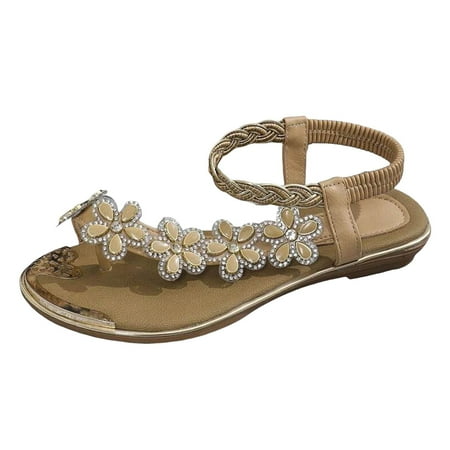 ZIZOCWA Cute Sandals for Wide Feet Boho Flower Female Soft Soled Non Slip Flat Sandals for Women 2024 Summer Elastic Band Flip Flops Slippers Beige Size9
ZIZOCWA Cute Sandals for Wide Feet Boho Flower Female Soft Soled Non Slip Flat Sandals for Women 2024 Summer Elastic Band Flip Flops Slippers Beige Size9