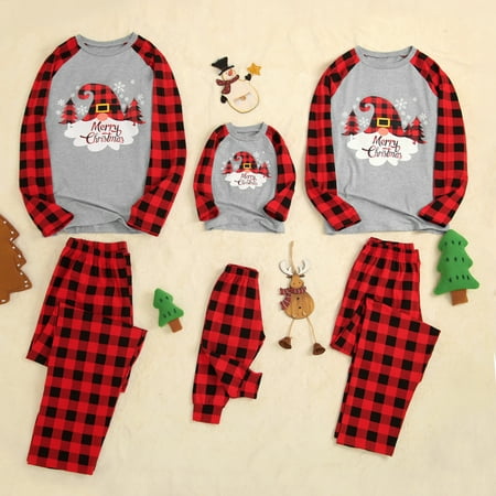 Baozhu Family Matching Christmas Santa Graphic Plaid Pajamas Set Adult Couple Kids Cotton Long Sleeve Holidy Jammies 
Baozhu Family Matching Christmas Santa Graphic Plaid Pajamas Set Adult Couple Kids Cotton Long Sleeve Holidy Jammies