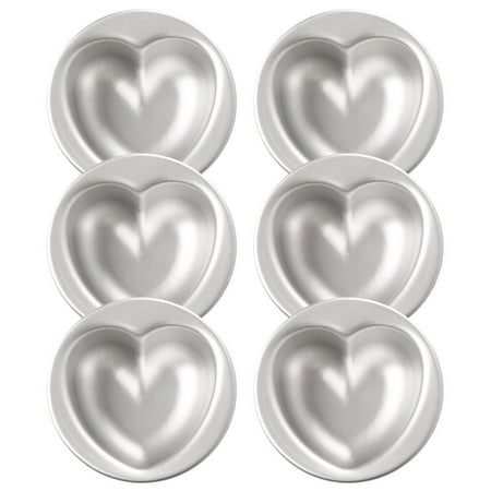 6 pcs Heart Shaped Cake Pans Baking Cake Pan Nonstick Cake Pan for Valentine s Day