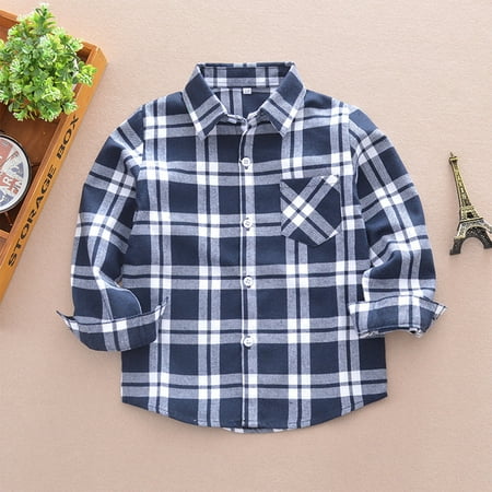 Yubatuo Kids Toddler Flannel Shirt Jacket Plaid Long Sleeve Lapel Button Down Shacket Baby Boys Girls Fall Shirt Coat Outwear Baby Boy Clothes Blue 110
Yubatuo Kids Toddler Flannel Shirt Jacket Plaid Long Sleeve Lapel Button Down Shacket Baby Boys Girls Fall Shirt Coat Outwear Baby Boy Clothes Blue 110