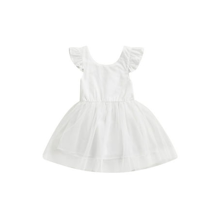 FOCUSNORM Kids girls summer dress Fly Sleeve Solid Color Round Neck Mesh Yarn Stitching
FOCUSNORM Kids girls summer dress Fly Sleeve Solid Color Round Neck Mesh Yarn Stitching
