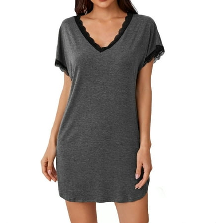 Casual Colorblock Contrast Lace Sleepshirts V neck Women s Nightgowns Sleepshirts(4)
Casual Colorblock Contrast Lace Sleepshirts V neck Women s Nightgowns Sleepshirts(4)