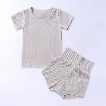 CHGBMOK Clearance Toddler Kids Baby Boys Girls Fashion Cute Solid Color Short Sleeve High Waist Shorts Cotton Casual Suit
CHGBMOK Clearance Toddler Kids Baby Boys Girls Fashion Cute Solid Color Short Sleeve High Waist Shorts Cotton Casual Suit