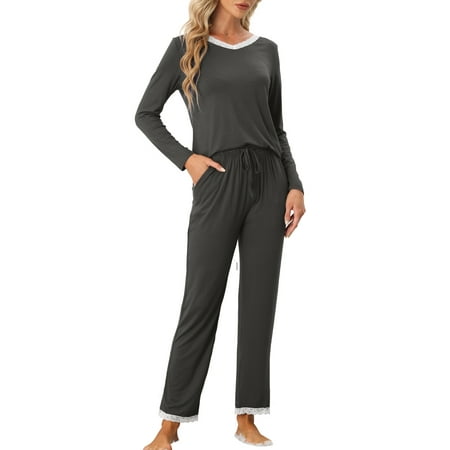 Unique Bargains Women s V Neck Lace Nightwear with Pants Loungewear Pajama Sleepwear Sets
Unique Bargains Women s V Neck Lace Nightwear with Pants Loungewear Pajama Sleepwear Sets