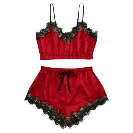 YUNAFFT Womens Pajamas Sets Women Sleepwear Sleeveless Strap Nightwear Lace Trim Satin Cami Top Pajama Sets Sleepwear Soft
YUNAFFT Womens Pajamas Sets Women Sleepwear Sleeveless Strap Nightwear Lace Trim Satin Cami Top Pajama Sets Sleepwear Soft