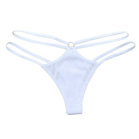 

KaLI_store Women Lingeries Womens Underwear Panties Comfy Seamless Bikini Soft Underwears White M