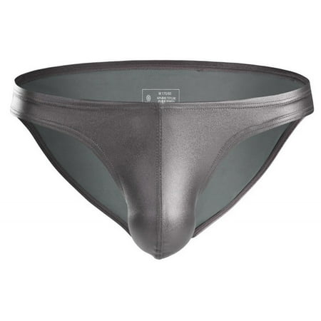 Men s Fashion Patent Leather Imitation Leather Show Nightclub Men s Briefs
