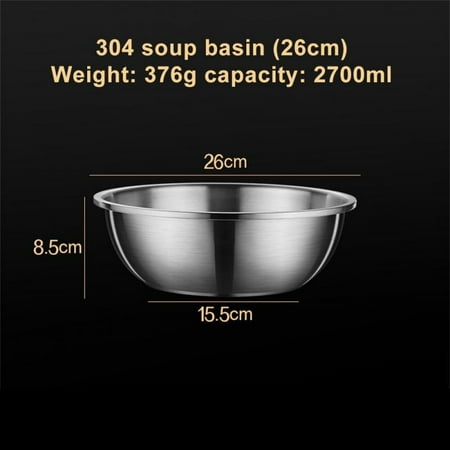 18cm Wash Basin Deep Dish Noodle Making Egg Beater Dough Soup Pot 304 Stainless Steel Basin Household Cooking Kitchen Tools
18cm Wash Basin Deep Dish Noodle Making Egg Beater Dough Soup Pot 304 Stainless Steel Basin Household Cooking Kitchen Tools