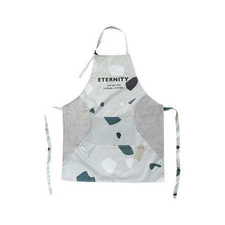 Kitchen Cooking Apron Wiping Hands Apron Waterproof Oilproof Apron Creative Kitchen Apron (Grey)