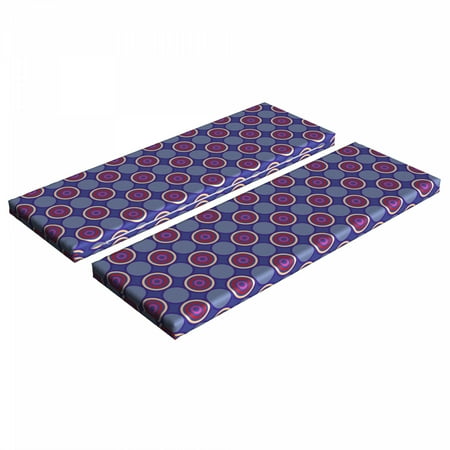 Geometric Bench Cushion Set of 2 Retro Inspired Symmetric Pattern with Abstract Rounds and Circles Standard Size Foam Pad and Decorative Cover Dark Violet Multicolor by Ambesonne
Geometric Bench Cushion Set of 2 Retro Inspired Symmetric Pattern with Abstract Rounds and Circles Standard Size Foam Pad and Decorative Cover Dark Violet Multicolor by Ambesonne
