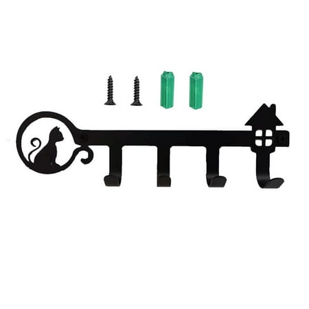 OOKWE Wall Mounted Key Holder 4 Hooks Hanging Rack Cute Cat Decorative with Screws Anchors for Coat Clothes
OOKWE Wall Mounted Key Holder 4 Hooks Hanging Rack Cute Cat Decorative with Screws Anchors for Coat Clothes