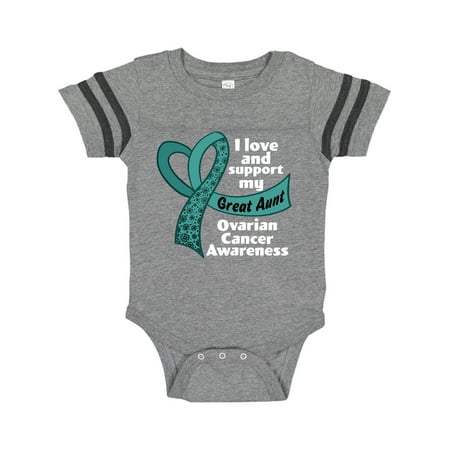 Inktastic I Love and Support My Great Aunt Ovarian Cancer Teal Ribbon Gift Baby Boy or Baby Girl Bodysuit
Inktastic I Love and Support My Great Aunt Ovarian Cancer Teal Ribbon Gift Baby Boy or Baby Girl Bodysuit