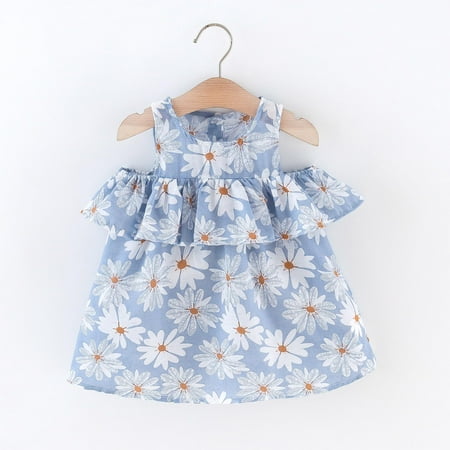 PEASKJP Dressy Tops for Girls Toddler Girls Sleeveless Boho Ruffled Floral Printed Flowy A-Line Dress Blue 2-3 Years
PEASKJP Dressy Tops for Girls Toddler Girls Sleeveless Boho Ruffled Floral Printed Flowy A-Line Dress Blue 2-3 Years