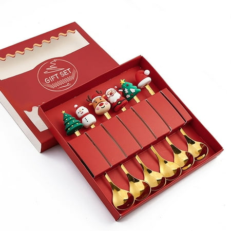 Teissuly Christmas Decorations Black X Friday 6PCS Stainless Steel Christmas Spoon Gift Set Dessert Spoon Fork Coffee Spoon Christmas Pendant Spoon Tableware Set Gift
Teissuly Christmas Decorations Black X Friday 6PCS Stainless Steel Christmas Spoon Gift Set Dessert Spoon Fork Coffee Spoon Christmas Pendant Spoon Tableware Set Gift