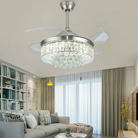 WUZSTAR Ceiling Fan With Light 36 LED Crystal Retractable 3-Color Chandelier w/Remote
WUZSTAR Ceiling Fan With Light 36 LED Crystal Retractable 3-Color Chandelier w/Remote