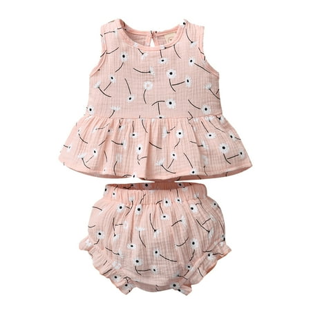 EHTMSAK Infant Baby Toddler Girl Sleeveless Outfits Clothing Set Summer Tank Top and Floral Shorts Set Pink 3M-18M 90
EHTMSAK Infant Baby Toddler Girl Sleeveless Outfits Clothing Set Summer Tank Top and Floral Shorts Set Pink 3M-18M 90