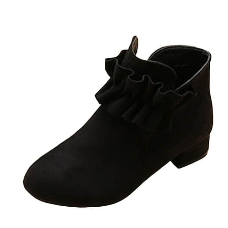 Huesdet Girls Ruffled Ankle Boots Low Heel Dressy Western Booties(Black 8-9 Years)
Huesdet Girls Ruffled Ankle Boots Low Heel Dressy Western Booties(Black 8-9 Years)