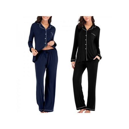 Pajamas Set Long Sleeve Sleepwear Womens Button Down Nightwear Soft Pj Lounge Sets S-XXL
Pajamas Set Long Sleeve Sleepwear Womens Button Down Nightwear Soft Pj Lounge Sets S-XXL