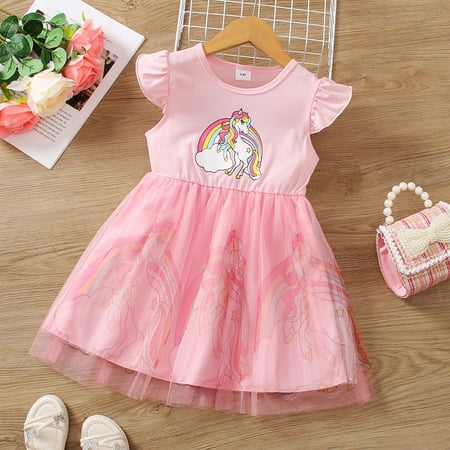 PatPat Toddler Girl Birthday Dress with Tutu Skirt Playful Unicorn Print Flutter-sleeve Dress
PatPat Toddler Girl Birthday Dress with Tutu Skirt Playful Unicorn Print Flutter-sleeve Dress