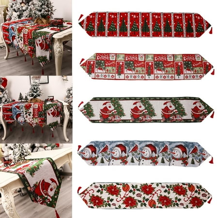 Duixinghas Christmas Table Runner Exquisite Pattern Wear Resistant Non-Fading Cloth Xmas Elk Snowman Printed Table Runner Decor
Duixinghas Christmas Table Runner Exquisite Pattern Wear Resistant Non-Fading Cloth Xmas Elk Snowman Printed Table Runner Decor