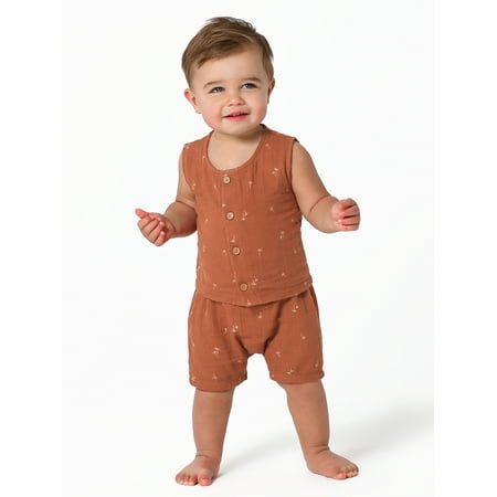Modern Moments by Gerber Baby Boy Top and Short Outfit Set 2 Piece Sizes 0/3 Months-24 Months
Modern Moments by Gerber Baby Boy Top and Short Outfit Set 2 Piece Sizes 0/3 Months-24 Months